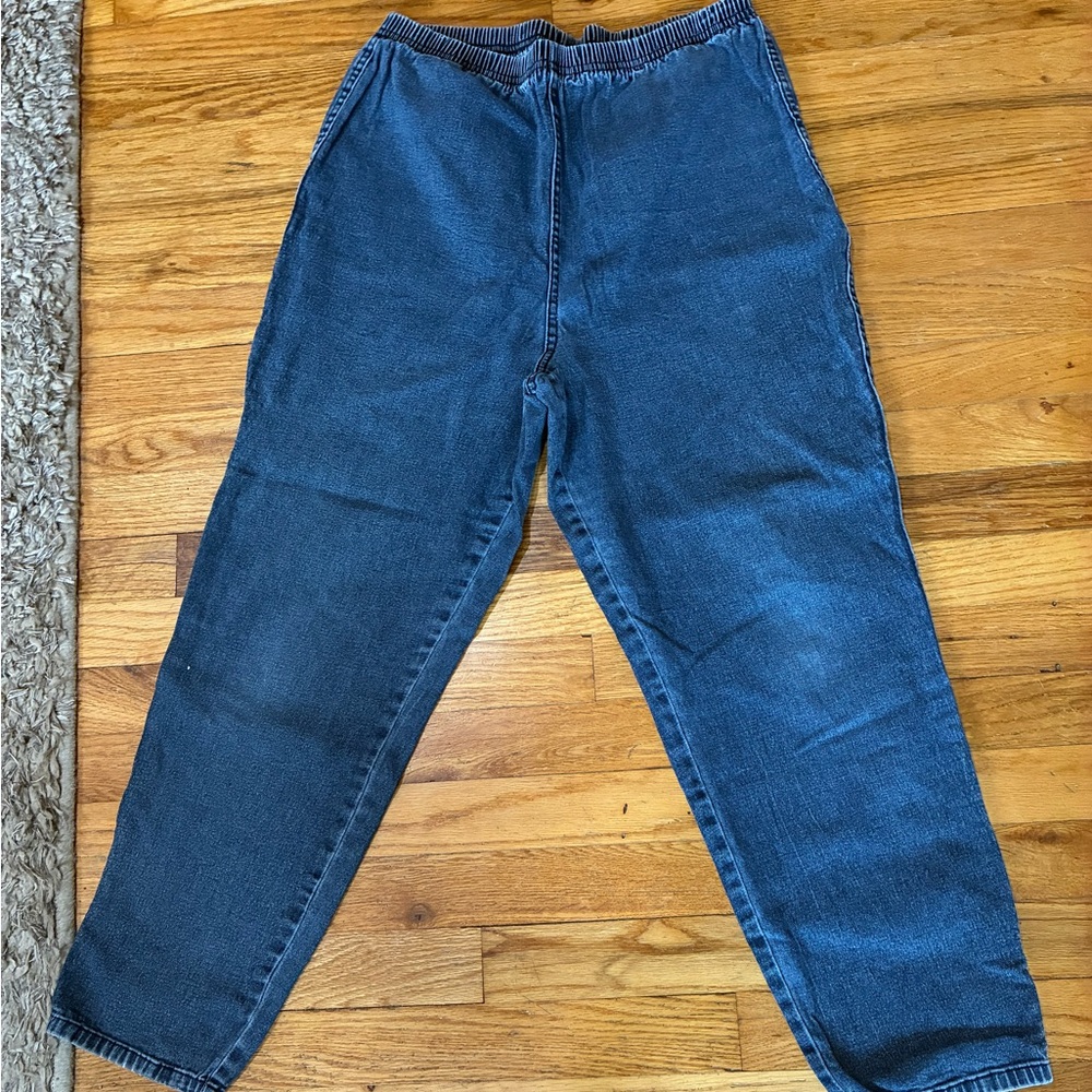 Avenue Denim Women’s pull ons tapered stretch blue jeans 14/16 petite